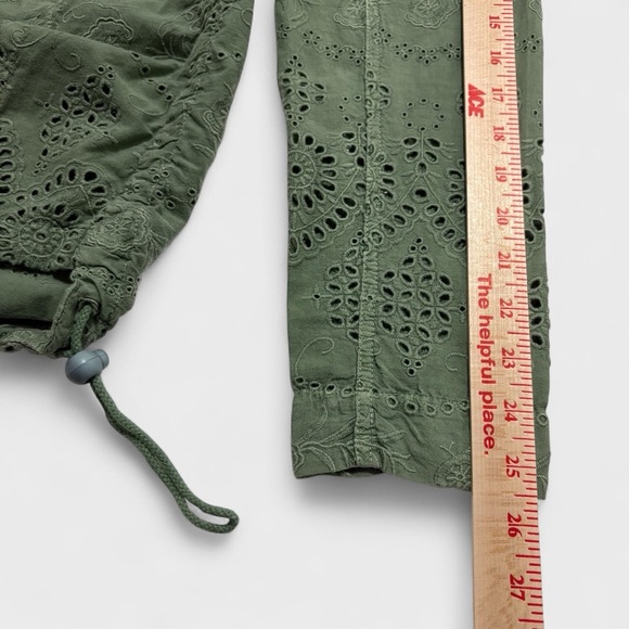 Sundance Catalog Womens Medium Green Moonlight Eyelet Cardigan Jacket Open-Front - Picture 8 of 15